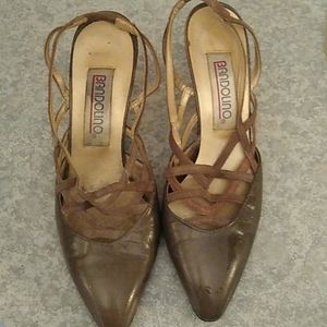 Brown Bandolino Sling Back Heels
